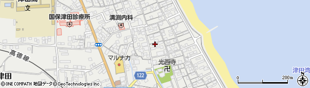 香川県さぬき市津田町津田1224周辺の地図