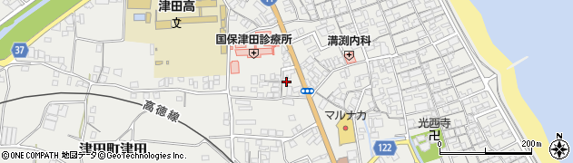 香川県さぬき市津田町津田1662周辺の地図