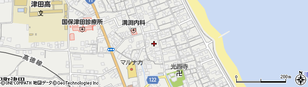 香川県さぬき市津田町津田1027周辺の地図