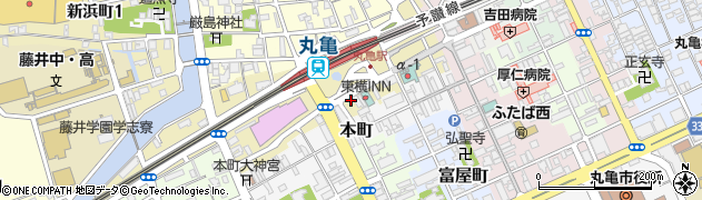 平成レンタカー丸亀駅前店周辺の地図
