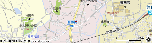 ローソンかつらぎ町笠田中店周辺の地図