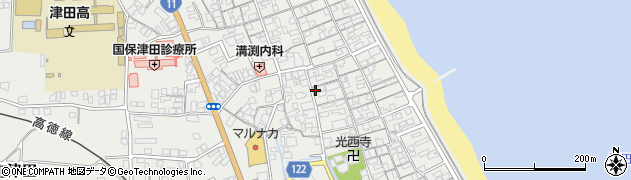 香川県さぬき市津田町津田1220周辺の地図
