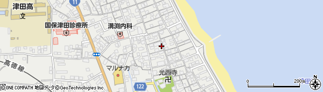 香川県さぬき市津田町津田1218周辺の地図