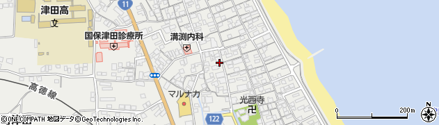 香川県さぬき市津田町津田1028周辺の地図