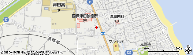 香川県さぬき市津田町津田1665周辺の地図
