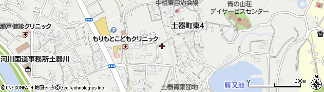 香川県丸亀市土器町東4丁目周辺の地図