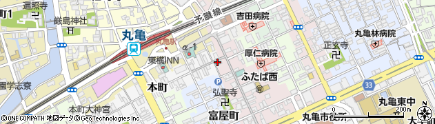 丸亀市中央商店街振興組合連合会周辺の地図