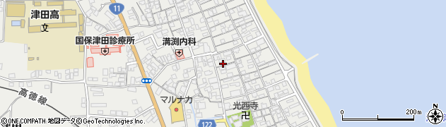 香川県さぬき市津田町津田1193周辺の地図