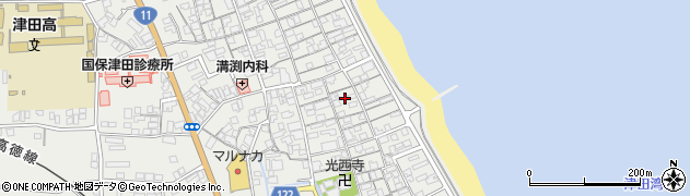 香川県さぬき市津田町津田1208周辺の地図