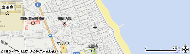 香川県さぬき市津田町津田1207周辺の地図