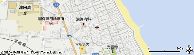 香川県さぬき市津田町津田1030周辺の地図