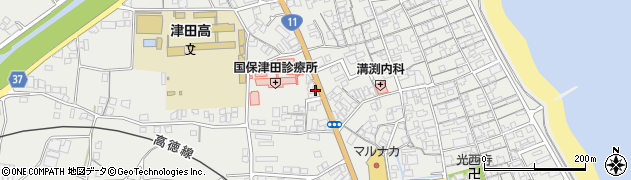 香川県さぬき市津田町津田1666周辺の地図