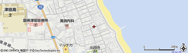 香川県さぬき市津田町津田1201周辺の地図