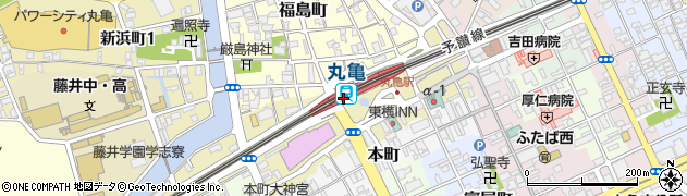 丸亀駅内郵便局周辺の地図
