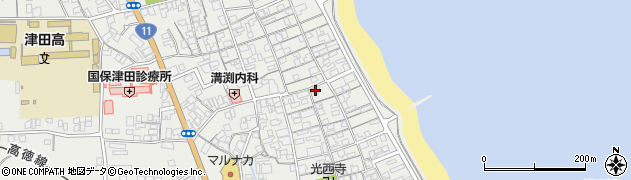 香川県さぬき市津田町津田1198周辺の地図