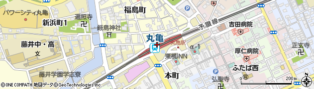 ＪＲ丸亀駅周辺の地図