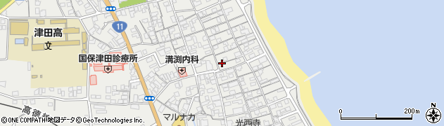 香川県さぬき市津田町津田周辺の地図
