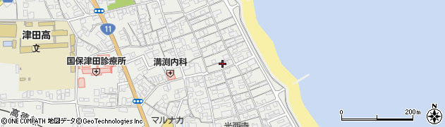 香川県さぬき市津田町津田1186周辺の地図