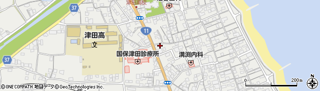 香川県さぬき市津田町津田1076周辺の地図