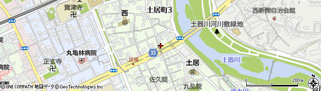 香川県丸亀市土居町周辺の地図