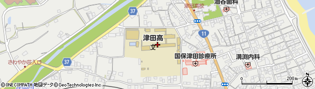 香川県立津田高等学校周辺の地図