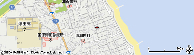 香川県さぬき市津田町津田1167周辺の地図