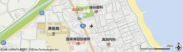 香川県さぬき市津田町津田1080周辺の地図