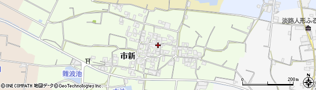 兵庫県南あわじ市市新周辺の地図