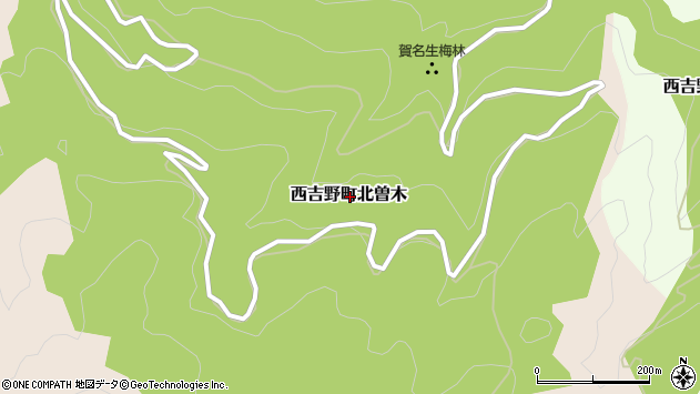 〒637-0115 奈良県五條市西吉野町北曽木の地図