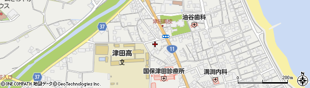 香川県さぬき市津田町津田1654周辺の地図