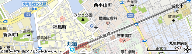 香川県丸亀市西平山町304周辺の地図