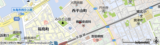香川県丸亀市西平山町周辺の地図