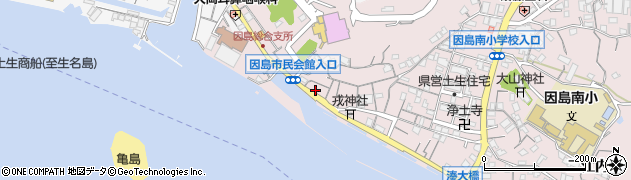 広島県尾道市因島土生町（箱崎区）周辺の地図