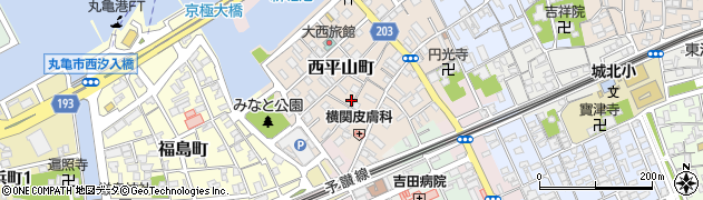 香川県丸亀市西平山町156周辺の地図