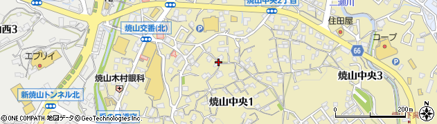 広島県呉市焼山中央周辺の地図