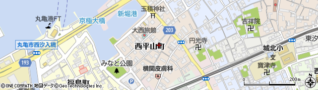 香川県丸亀市西平山町164周辺の地図