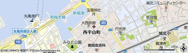 香川県丸亀市西平山町172周辺の地図