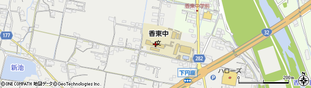 高松市立香東中学校周辺の地図