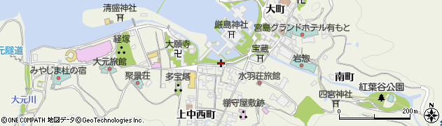 広島県廿日市市宮島町（久保町）周辺の地図