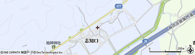 兵庫県南あわじ市志知口128周辺の地図