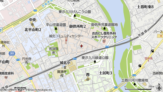 〒763-0014 香川県丸亀市御供所町の地図