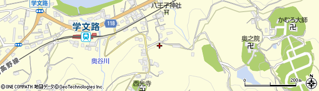和歌山県橋本市学文路623周辺の地図