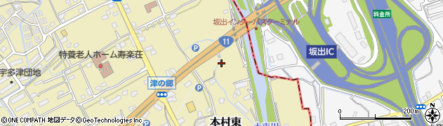 香川県宇多津町（綾歌郡）本村東周辺の地図