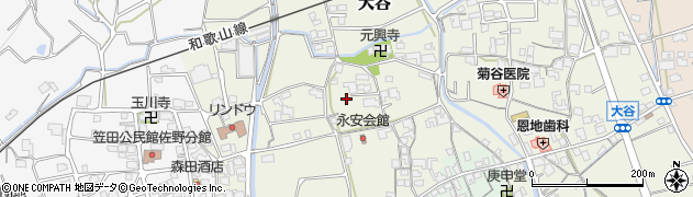 和歌山県かつらぎ町（伊都郡）大谷周辺の地図