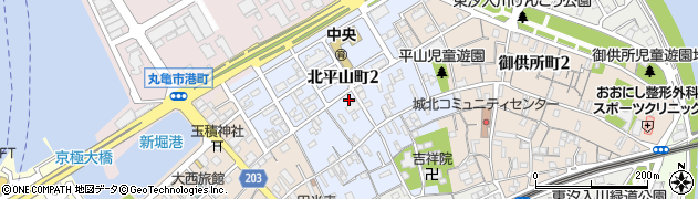 香川県丸亀市北平山町2丁目周辺の地図