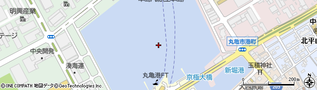 丸亀港周辺の地図