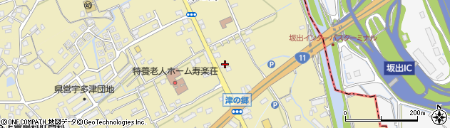 香川県宇多津町（綾歌郡）津の郷周辺の地図
