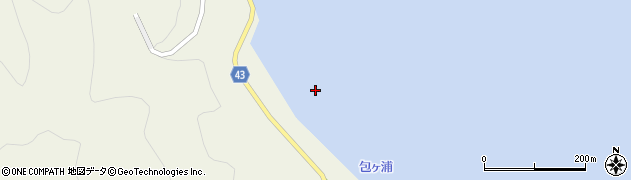 包ケ浦周辺の地図