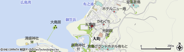 広島県廿日市市宮島町（幸町西表）周辺の地図