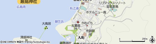 石ころ館・宮島周辺の地図